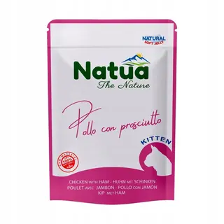 NATUA Kitten kurczak z szynką - mokra karma dla kota - 70g