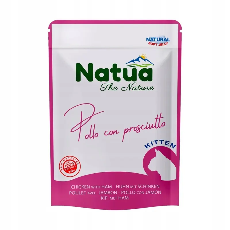 NATUA Kitten kurczak z szynką - mokra karma dla kota - 70g