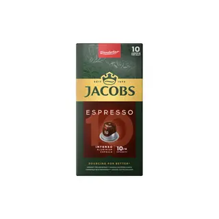 Kawa w kapsułkach JACOBS Espresso 10 Intenso do ekspresów Nespresso®, 10 sztuk.