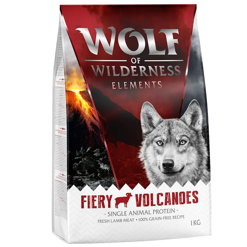 Wolf of Wilderness Monoprotein Sensitive „Fiery Volcanoes”, jagnięcina - bez zbóż - 5 x 1 kg