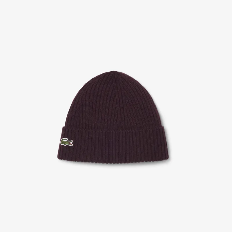 Lacoste Wełniana Czapka Unisex Brązowa