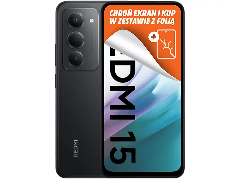 PRODUKT PO EKSPOZYCJI - Smartfon XIAOMI REDMI 15 4G (LTE) 6 GB/ 128 GB Czarny