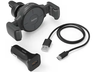 Uchwyt samochodowy z ładowarką indukcyjną HAMA FC 10 Flex Set 10W Czarny