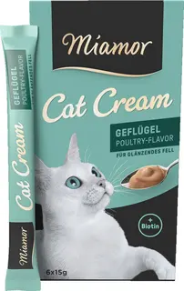 MIAMOR Cat Cream Pasta z drobiem Box - przysmak dla kota - 6x15g