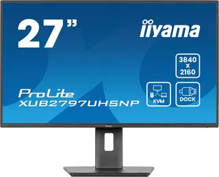 IIYAMA Monitor 27 cali XUB2797UHSNP-B1, 4K, IPS, DP, HDMI, USB-C, Pivot, HAS /5y/
