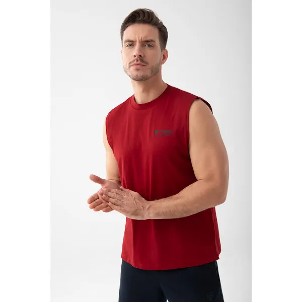 Czerwony tank top męski TW BASIC TANK TOP 192 M RED - S