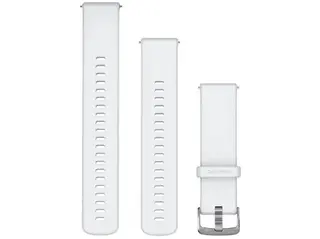 Pasek do zegarka GARMIN z mechanizmem szybkiego odłączania 22 mm Silikonowy Biały zapięciem w kolorze srebrnym 010-13256-20