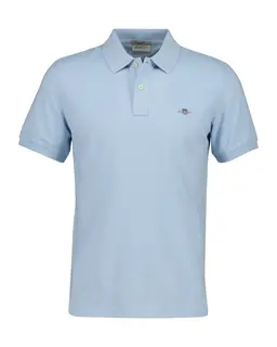 Gant Bawełniana Polo Męska Z Kołnierzykiem Polo Z Krótkim Rękawem Slim Fit