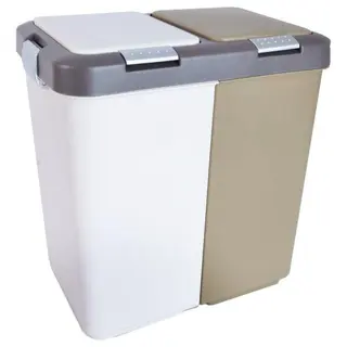 Kosz na odpady, śmieci, duo, do segregacji, 2x10 l