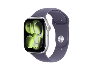 Smartwatch APPLE Watch Series 11 GPS, koperta 46mm z aluminium w kolorze srebrnym, pasek sportowy mlecznego fioletu - rozmiar S/M MEV94MP/A