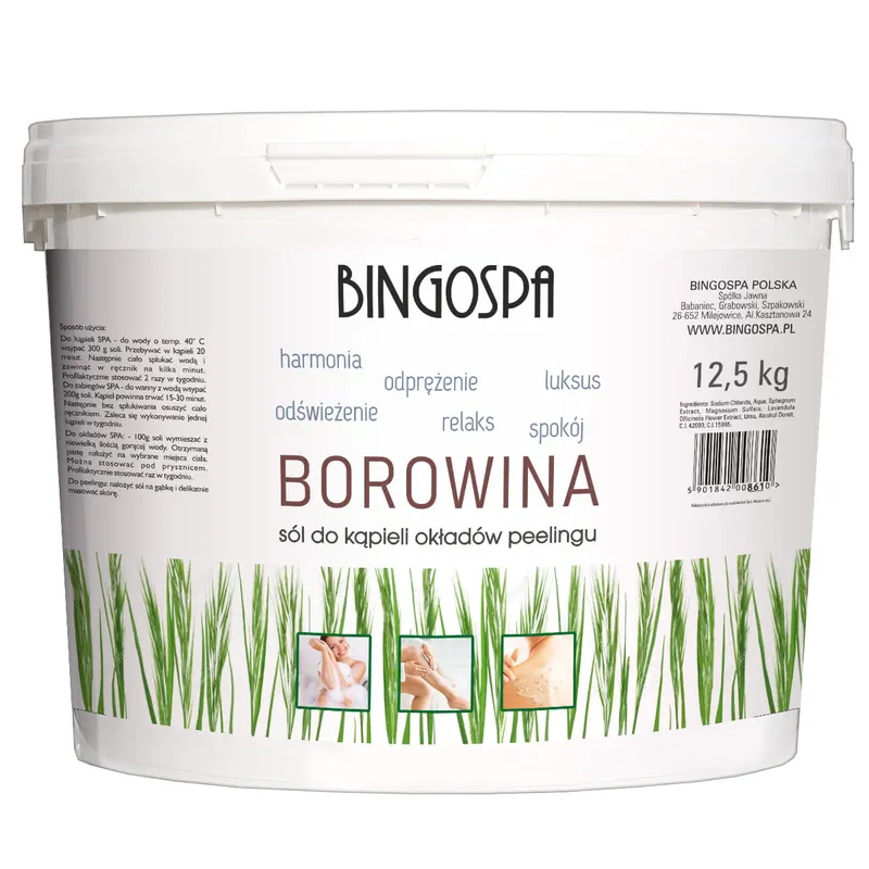 Sól borowinowa do kąpieli i okładów 12,5 kg BINGOSPA