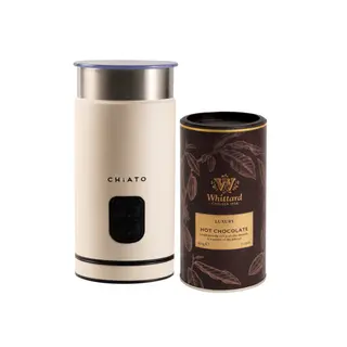 Zestaw spieniacza do mleka CHiATO milkPLAY White i gorącej czekolady Whittard of Chelsea Luxury