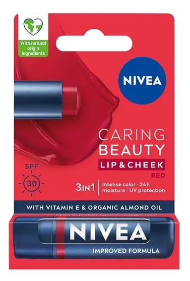 NIVEA Pomadka do Ust Caring Beauty 3w1 Red