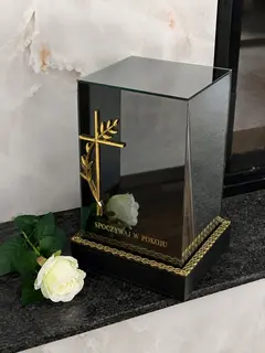 DUŻY ZNICZ SOLARNY PREMIUM 3D ZŁOTY 30cm LED FOTOWOLTAICZNY 4 PANELE 3 AKUMULATORY