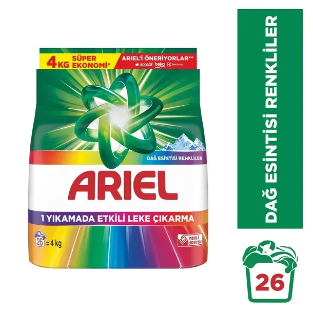 Proszek do prania Ariel Zapachowy Mountain Spring 4 kg - do koloru