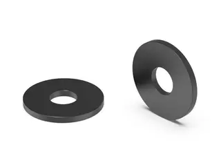Podkładka M12 D-37mm d-13mm h-3mm, zbliżona do DIN34816 (DIN9021), kolor czarny