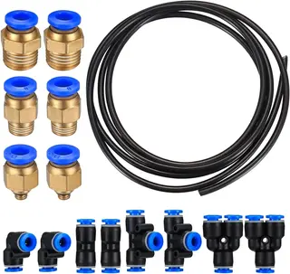 WĄŻ PNEUMATYCZNY PU 10 M 6MM ZŁĄCZKI PUSH TO CONNECT 8 SZT