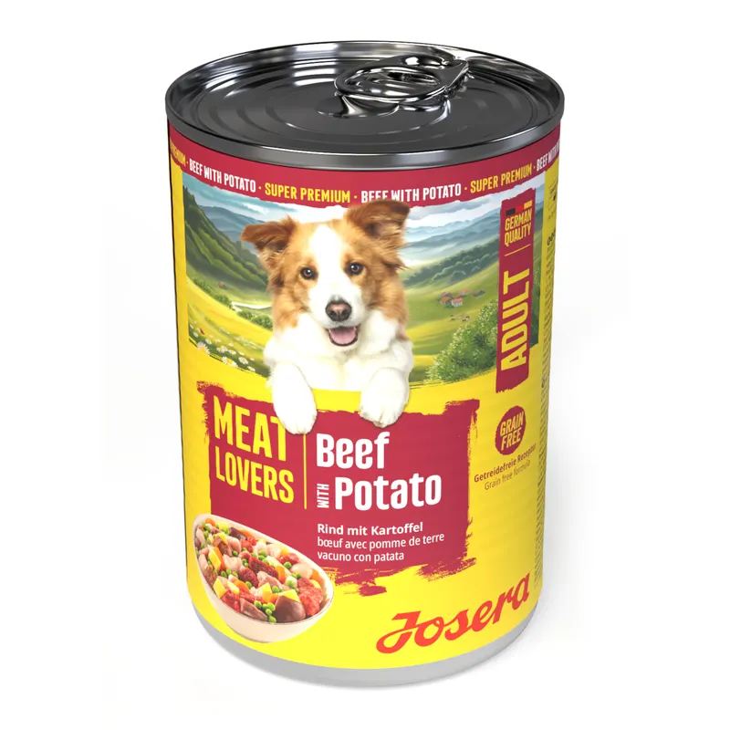 Josera Meatlovers Menu, 6 x 400 g - Wołowina i ziemniak (nowa szata graficzna)