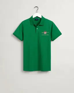 Gant Bawełniane Polo Męskie Z Nadrukiem Z Krótkim Rękawem Regular Fit
