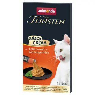 Animonda Vom Feinsten, pasta dla kota - 6 x 15 g, wątróbka i warzywa ogrodowe