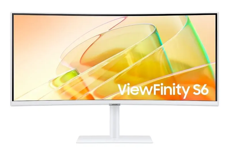 Samsung Monitor 34 cale ViewFinity S65CT VA 3440x1440 UWQHD 21:9 1xHDMI 1xDP 2xTB 4.0(90W/15W) 3xUSB 3.0 LAN 5ms 100Hz HAS głośniki zakrzywiony biały
