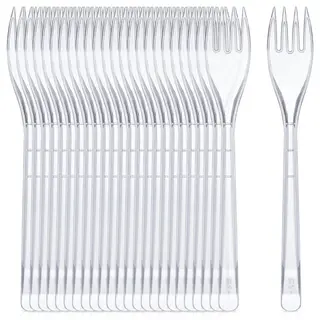 Widelce plastikowe wielorazowe 17,5 cm 25 szt.