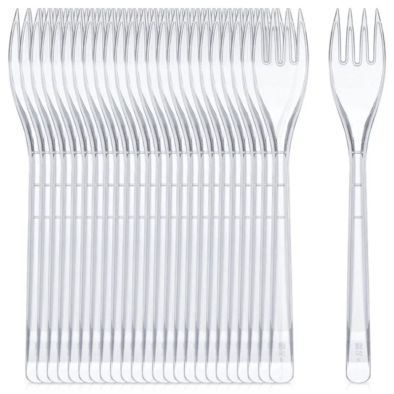 Widelce plastikowe wielorazowe 17,5 cm 25 szt.