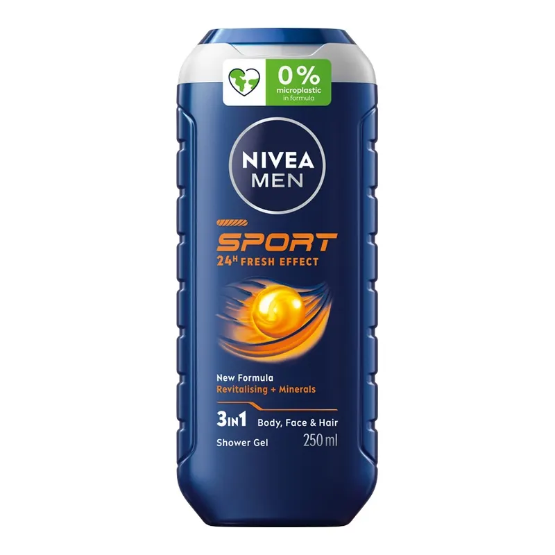 NIVEA Men Sport 24h Fresh Effect Żel pod Prysznic 3w1 250ml