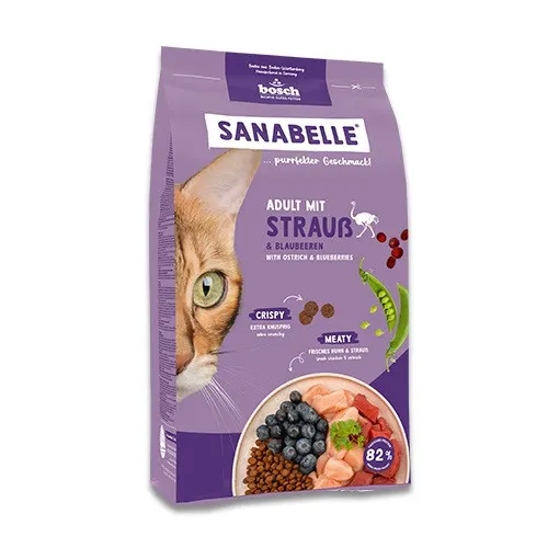 BOSCH Sanabelle Life Adult with ostrich & blueberries - sucha karma dla kota - 8kg