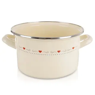 Garnek emaliowany kremowy tonca 20 cm, 3 l