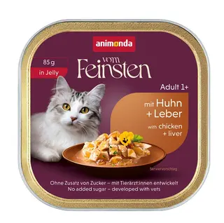 ANIMONDA Vom Feinsten Adult in Jelly Kurczak i wątróbka - mokra karma dla kota - 85g