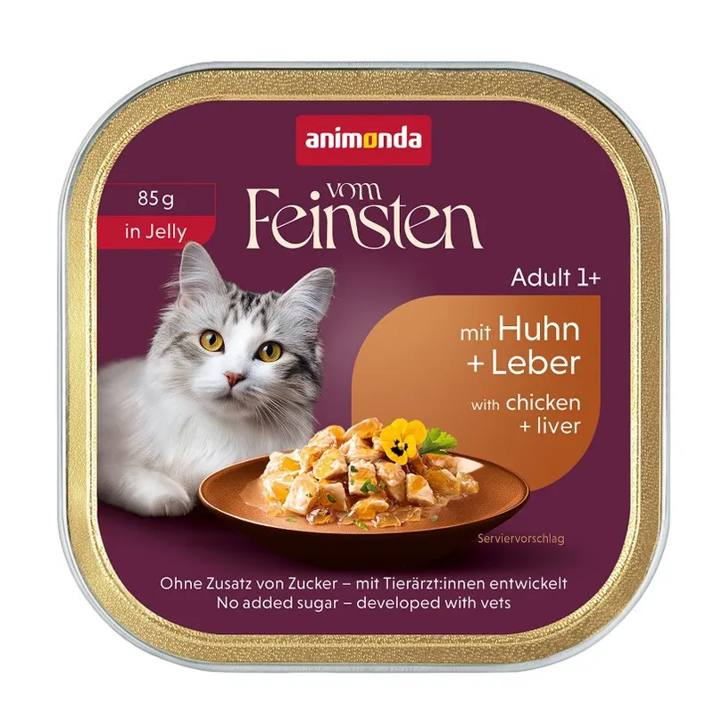 ANIMONDA Vom Feinsten Adult in Jelly Kurczak i wątróbka - mokra karma dla kota - 85g