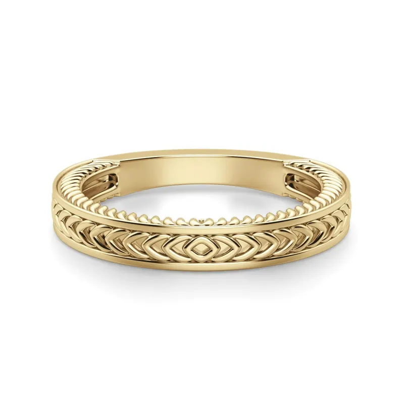 Klasyczna Obrączka Ślubna Sage 585 Żółte Złoto (14K)