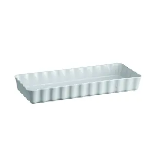 Prostokątne naczynie do tarty- 36x15x5cm - morska piana