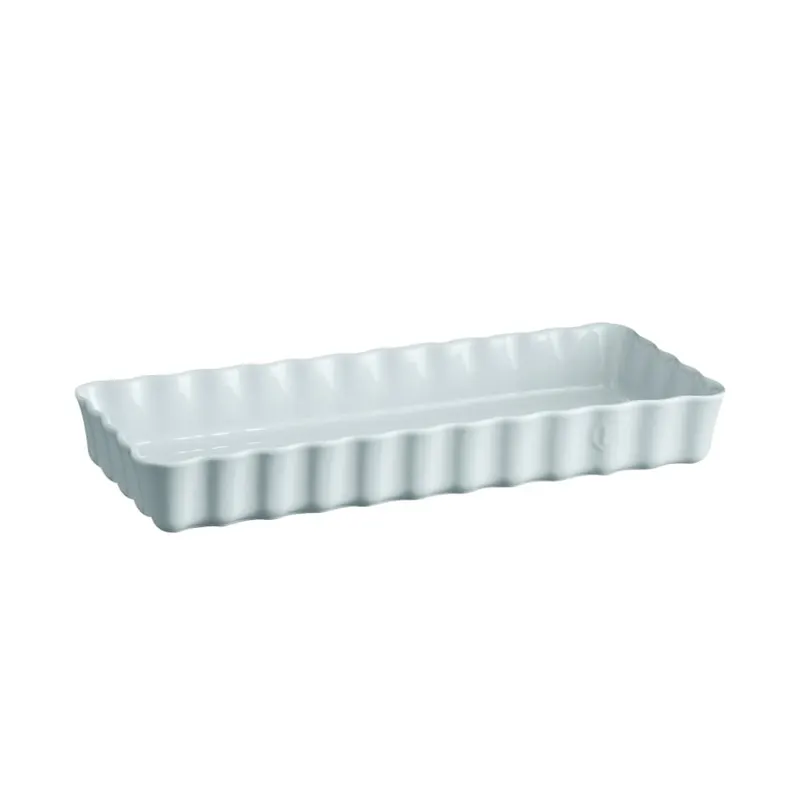 Prostokątne naczynie do tarty- 36x15x5cm - morska piana