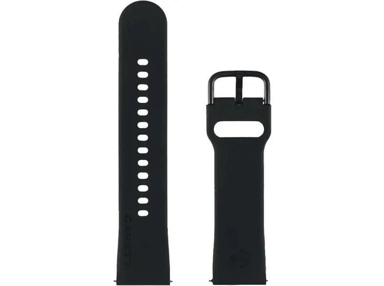 Pasek do zegarka GARETT uniwersalny silikonowy 22 mm Czarny