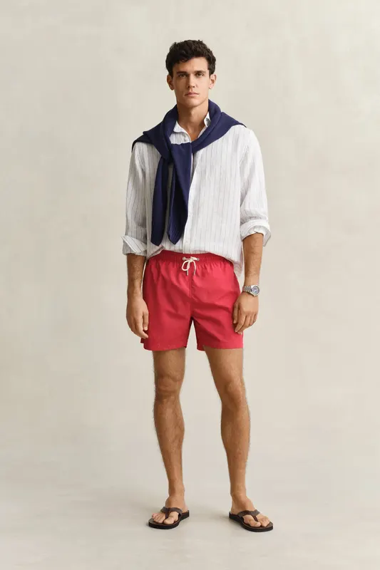 Gant Szorty Kąpielowe Męskie Regular Fit Czerwone