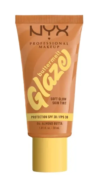 NYX Professional Makeup Buttermelt Glaze Soft Glow Skin Tint SPF30 Podkład 04 Almond Butta