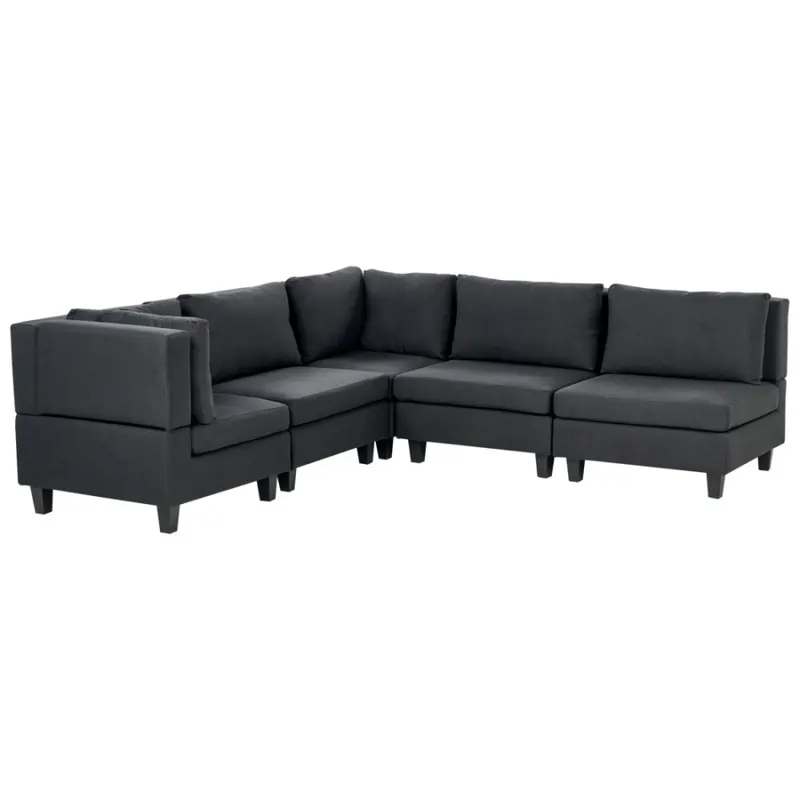 Sofa narożna unstad czarny prawostronny
