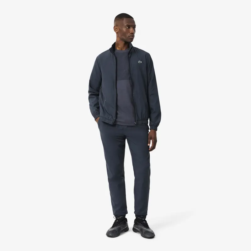 Lacoste Wodoodporny Komplet Dresowy Ciemnoszary Czarny Męskie Szary