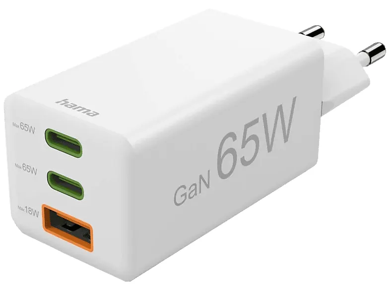 Ładowarka sieciowa HAMA GaN 65W PD/QC Biały