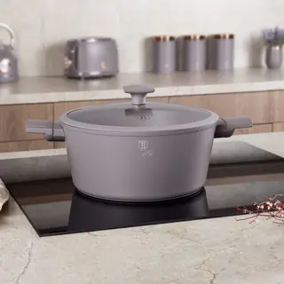 Garnek z pokrywą 28cm Taupe BerlingerHaus BH-8102