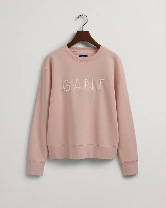 Gant Bluza Damska Z Nadrukiem Relaxed Fit Różowa