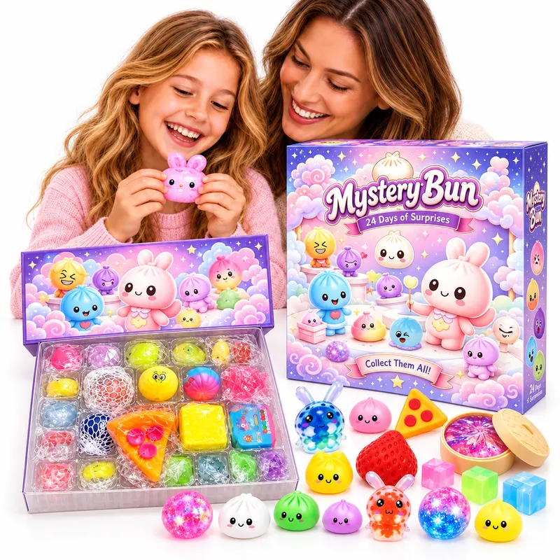 Kalendarz Adwentowy Mystery Bun 24 Niespodzianki Gniotki Squishy Dla Dzieci