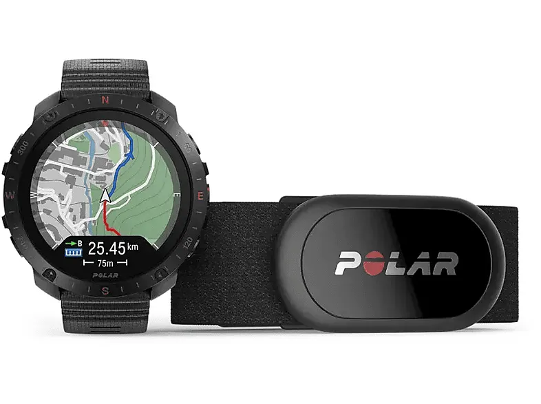 Smartwatch POLAR Grit X2 Pro 48mm Czarny S-L + czujnik tętna H10