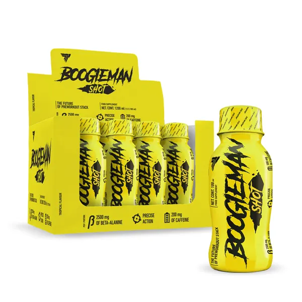 ZESTAW shotów BOOGIEMAN TROPICAL o smaku tropikalnym 12 szt. x 100 ml