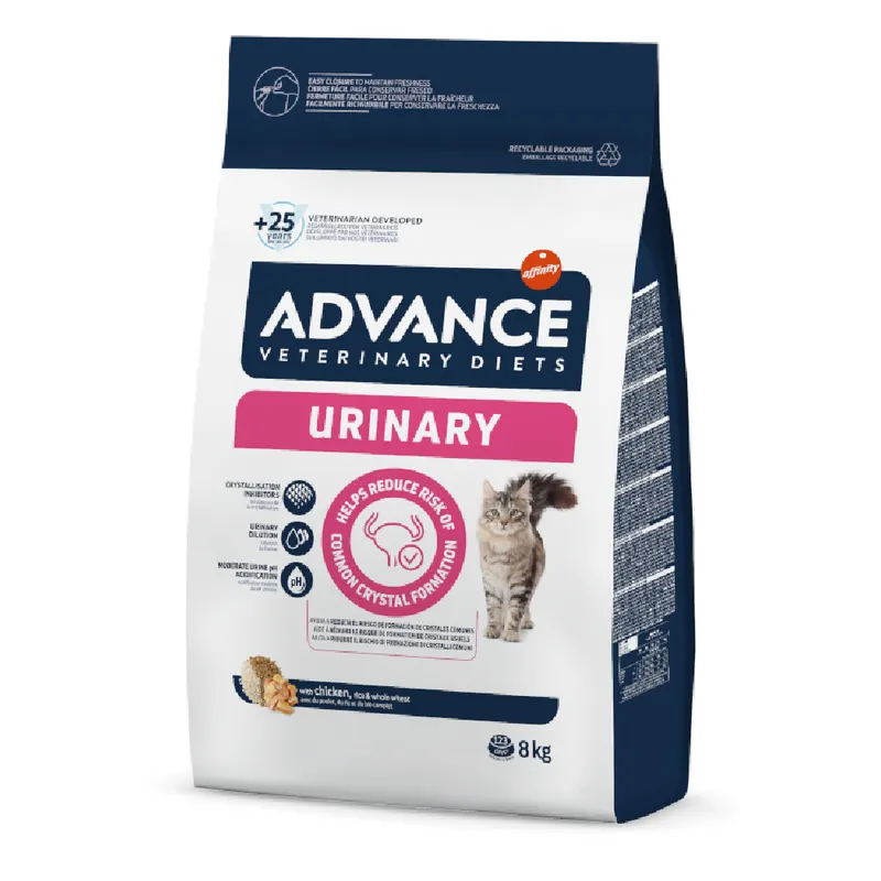6,5 + 1 kg / 7 + 1 kg gratis! Advance Veterinary Diets, 7,5 kg / 8 kg - Urinary, 8 kg