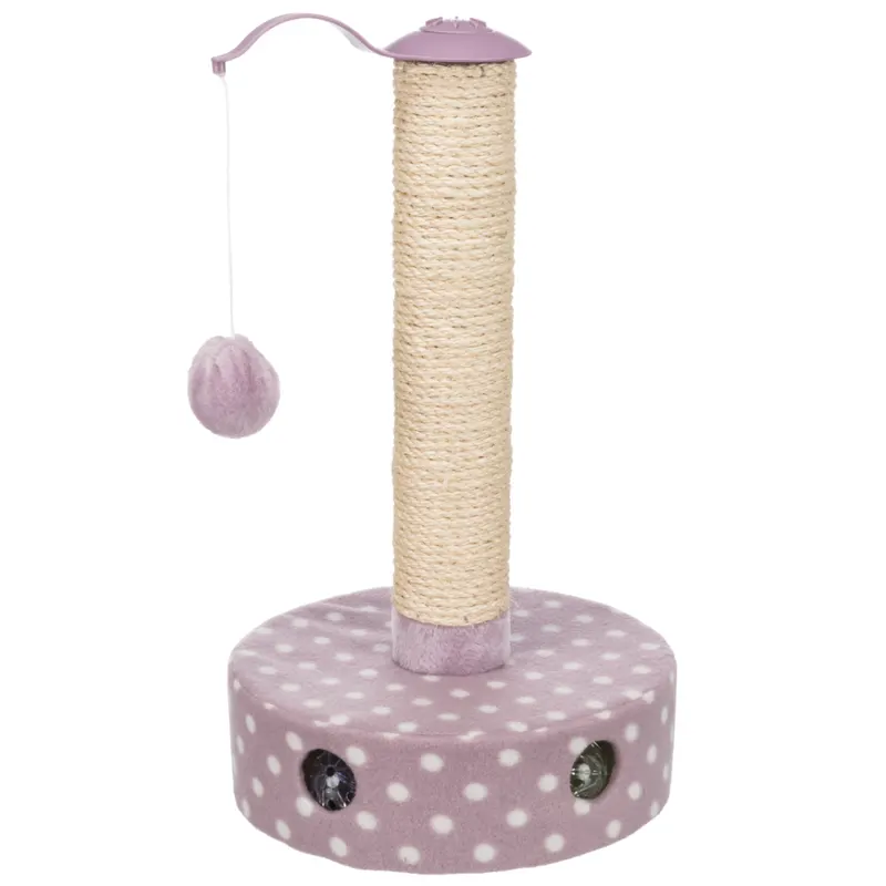 Trixie Junior słupek do drapania Fleece - Biało-liliowy