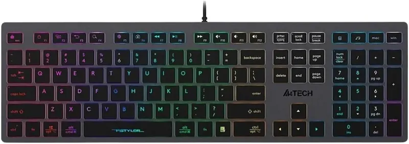 Klawiatura A4Tech FStyler FX60H Kolorowe podświetlenie