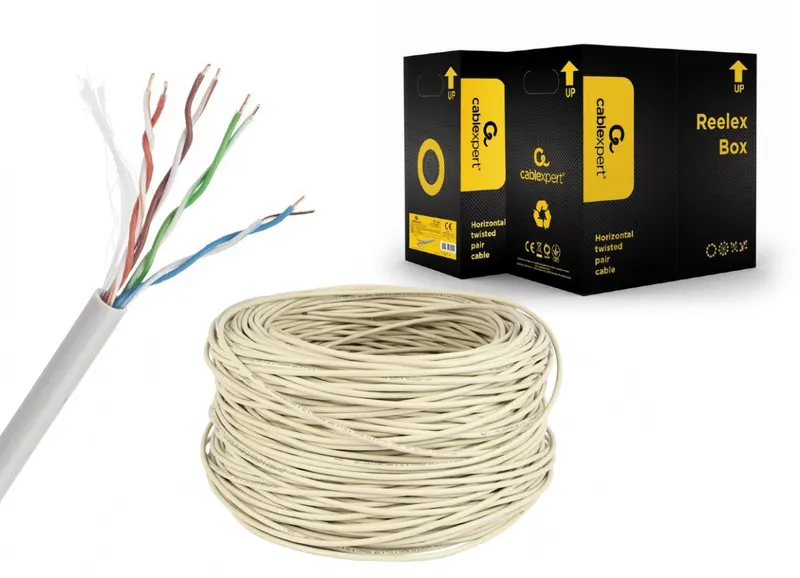 Gembird Kabel UTP drut kat. 5e (CCA) 305m szary